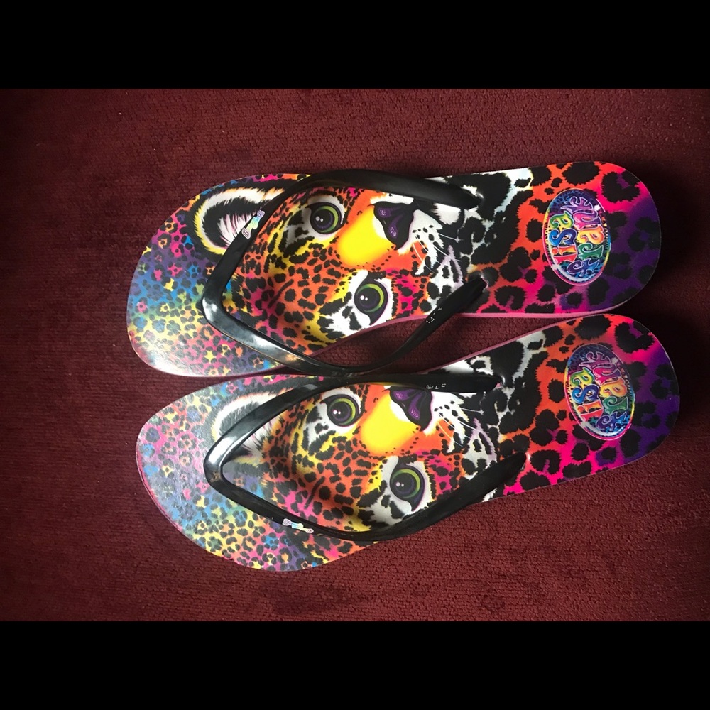 Lisa Frank Hunter Flipflops Size Large (9/10)